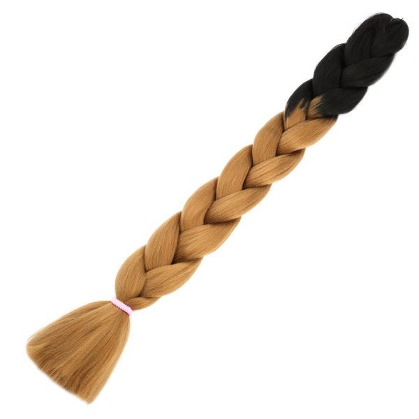 Afrika Örgülük Ombreli Sentetik Saç 100 Gr. - Siyah / Karamel