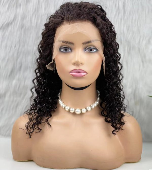 Gerçek Front Lace Tül Peruk - Afro Dalga - Doğal 50-55cm